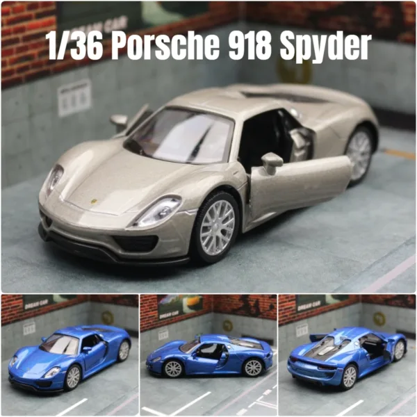 1/36 Scale Porsche 918 Spyder Toy Car