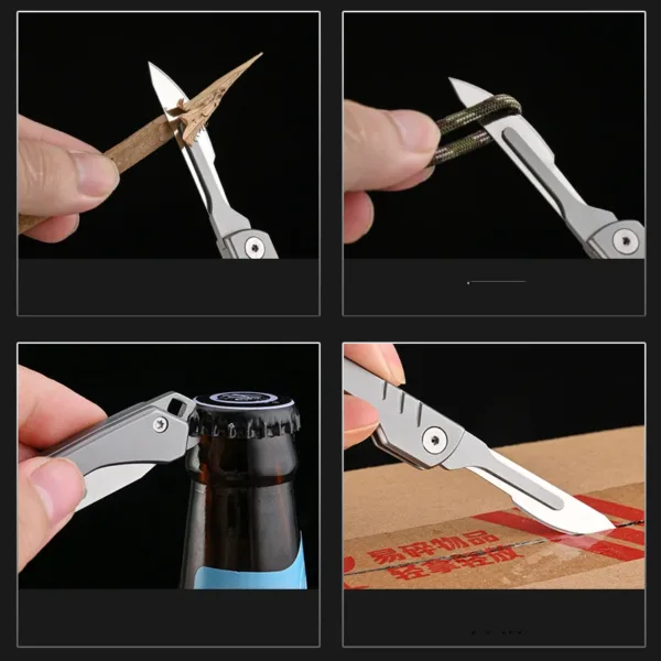 Multifunctional Folding Knife with Bottle Opener - Image 2