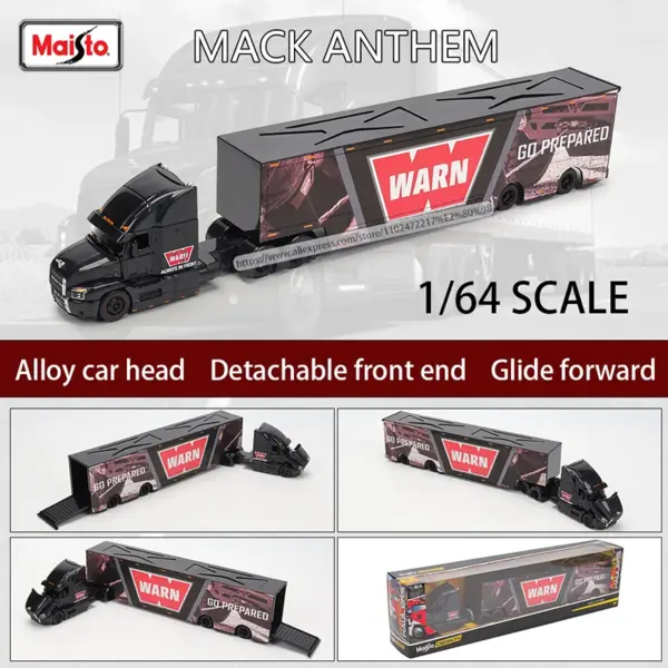 Maisto 1:64 Mack Anthem and BMW M3 Model - Image 7