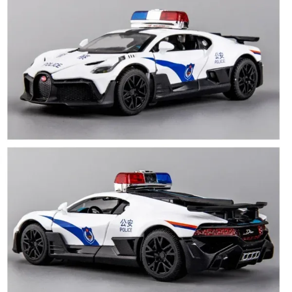 1:32 Diecast Bugatti Divo Police Car Model - Image 7