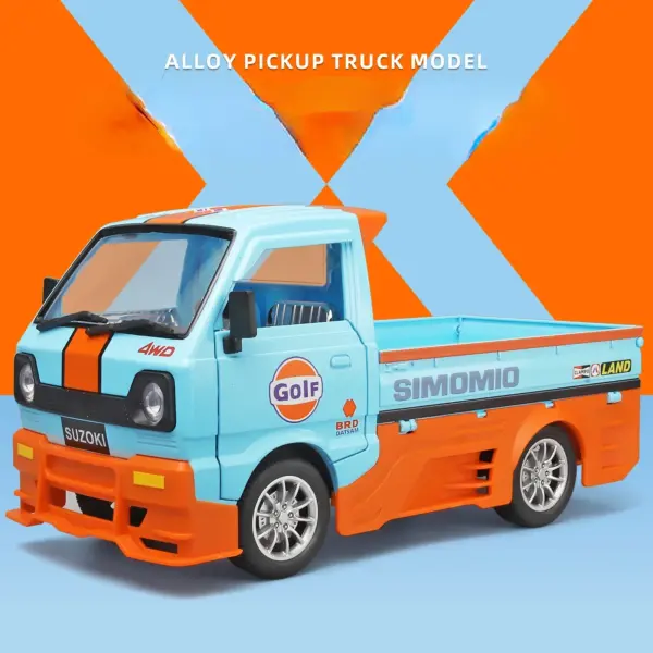 1:24 Alloy Gulf Truck Diecast Toy Car Model