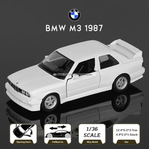 1:36 Diecast Chevrolet Camaro & BMW M3 Model - Image 18