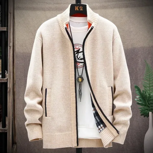 Men's Cozy Thick Fleece Cardigan Jacket - Image 10