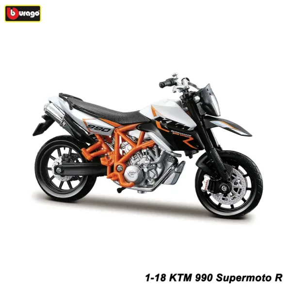 Bburago 1:18 Red Bull KTM Motorcycle Model - Image 16