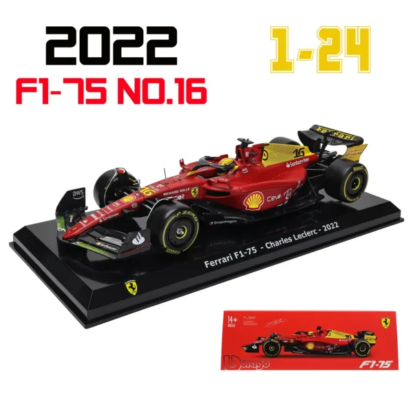 Bburago 1:24 Scale Leclerc & Sainz F1 Model - Image 7