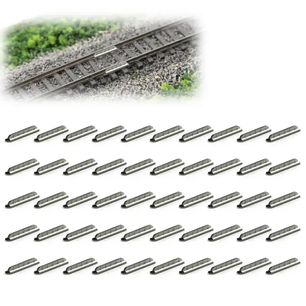 50pcs Metal Track Joiners for HO/N Scale