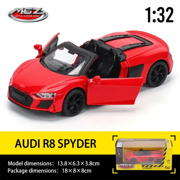 1:32 Audi R8 Spyder Diecast Model Car