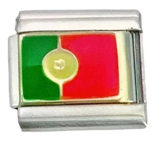 Italian Flag Charm Bracelet in Stainless Steel 22 Italian Flag Charm Bracelet in Stainless Steel - Image 22