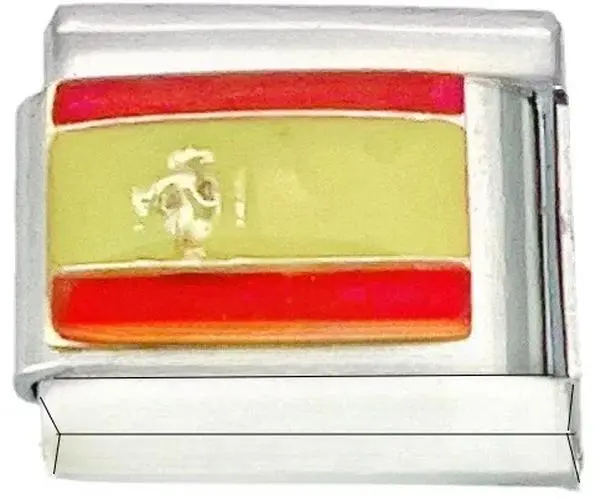 Italian Flag Charm Bracelet in Stainless Steel 23 Italian Flag Charm Bracelet in Stainless Steel - Image 23