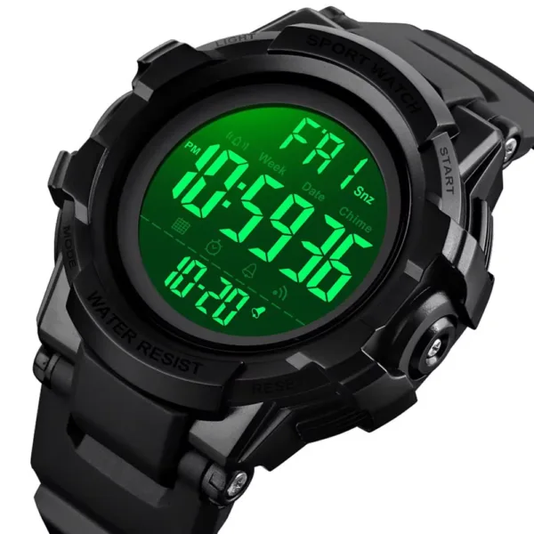 Digital Waterproof Sport Watch with Chrono Functions