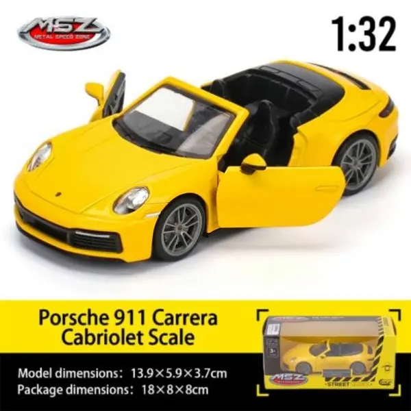 1:32 Scale MSZ Porsche 911 Carrera Cabriolet Model