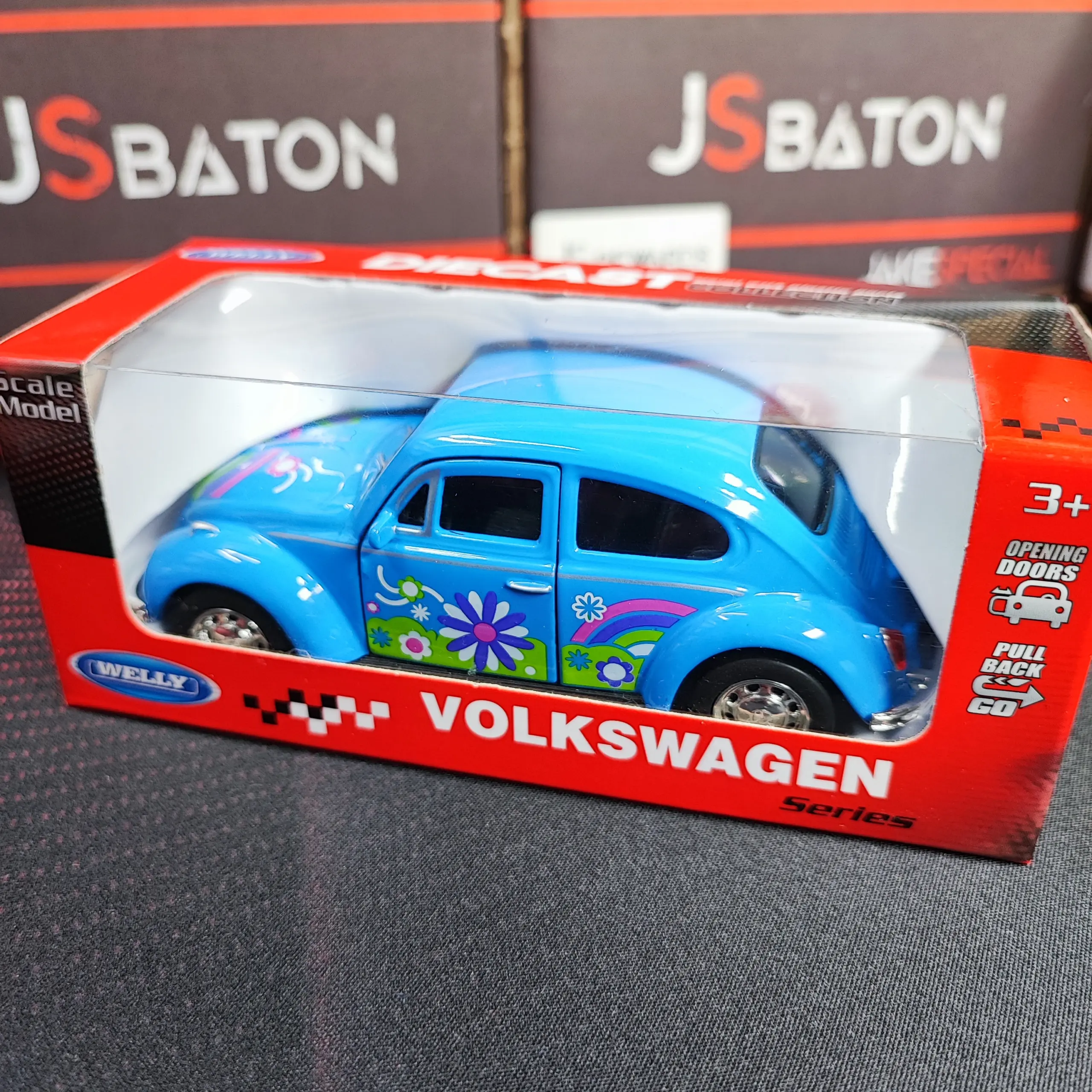 Welly 1:36 Volkswagen Beetle Blue Model 3 Welly 1:36 Volkswagen Beetle Blue Model - Image 3
