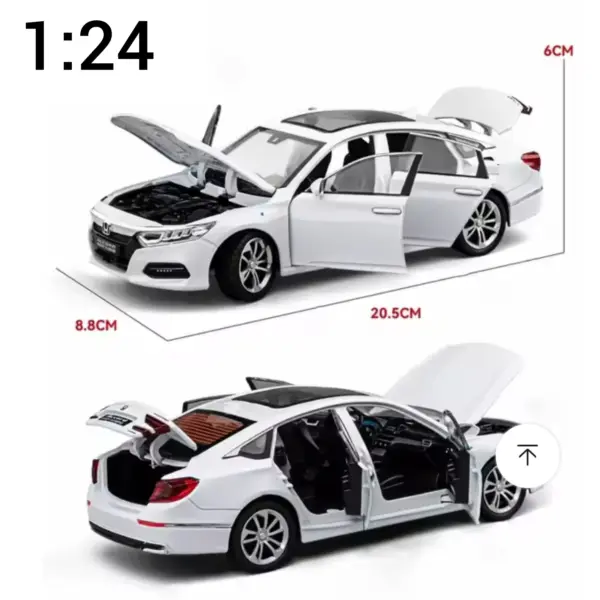 1:24 Honda Accord Diecast Metal Car Model - Image 4