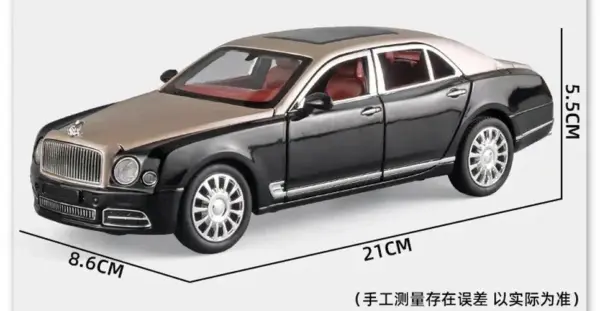 1:24 Scale Bentley Mulsanne Diecast Model Car - Image 6