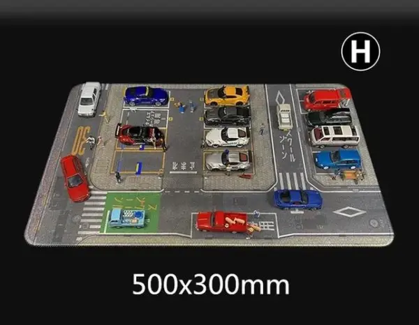 1:64 Scale Parking Lot Scene Mat 80x55cm - Image 9