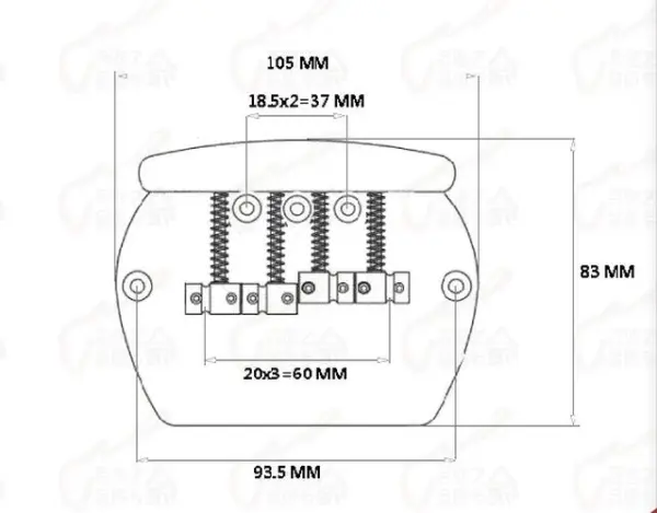 Chrome Bridge and Tailpiece for Bass Guitars - Image 6