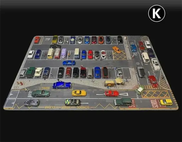 1:64 Scale Parking Lot Scene Mat 80x55cm - Image 20