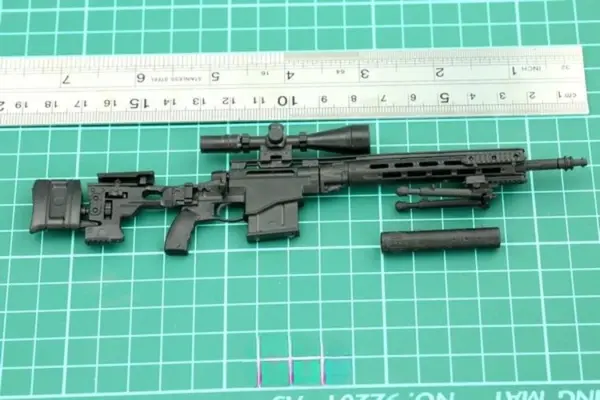 1/6 Scale MSR Sniper Rifle Model for Action Figures