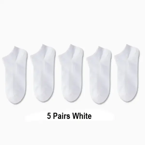 5 Pairs Low Cut Breathable Boat Socks - Image 10