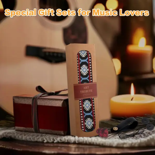 Colorful Adjustable Guitar Strap with Accessories - Image 4