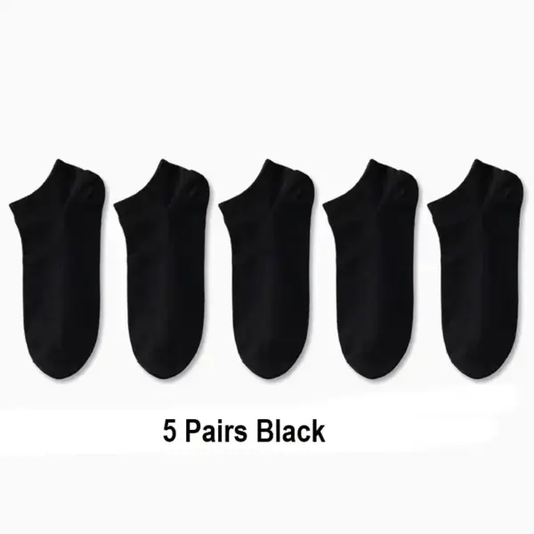 5 Pairs Low Cut Breathable Boat Socks - Image 8