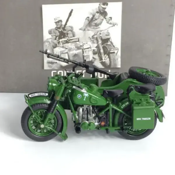 1:24 Scale German Army R75 Motorcycle Model - Image 6