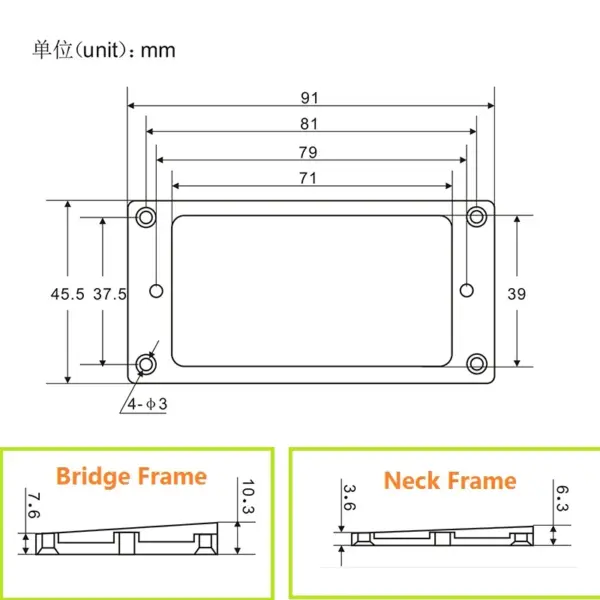 Curved Humbucker Pickup Mounting Rings Set - Image 6