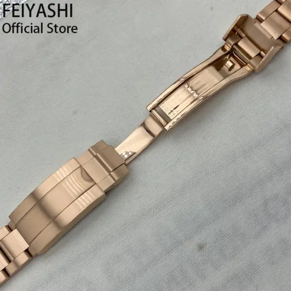 Rose Gold 20mm 316L Stainless Steel Watchband - Image 4