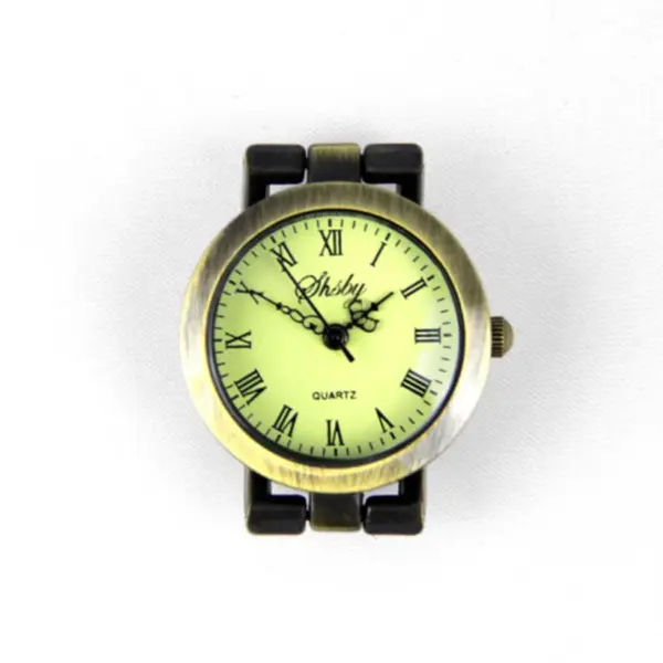 Vintage Bronze Pocket Watch with Roman Numerals - Image 4