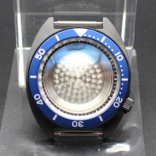 Black 41mm Men's Diving Watch Case for Seiko - Image 12