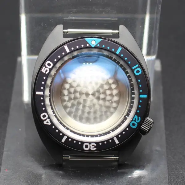 Black 41mm Men's Diving Watch Case for Seiko - Image 17