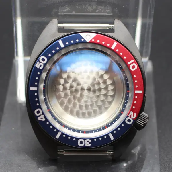 Black 41mm Men's Diving Watch Case for Seiko - Image 21
