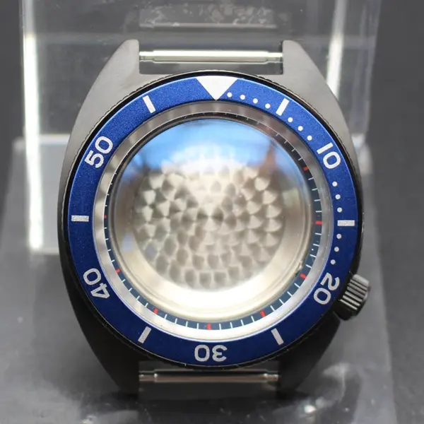 Black 41mm Men's Diving Watch Case for Seiko - Image 32
