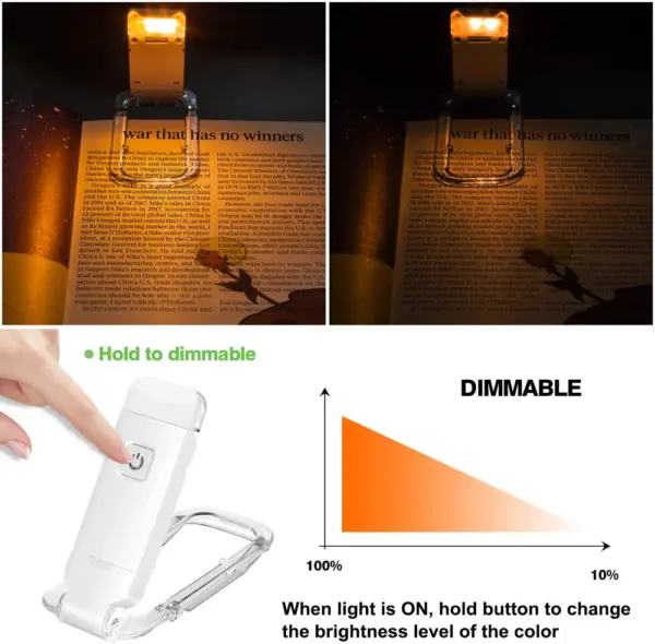 USB Rechargeable Clip-On Book Light - Image 3