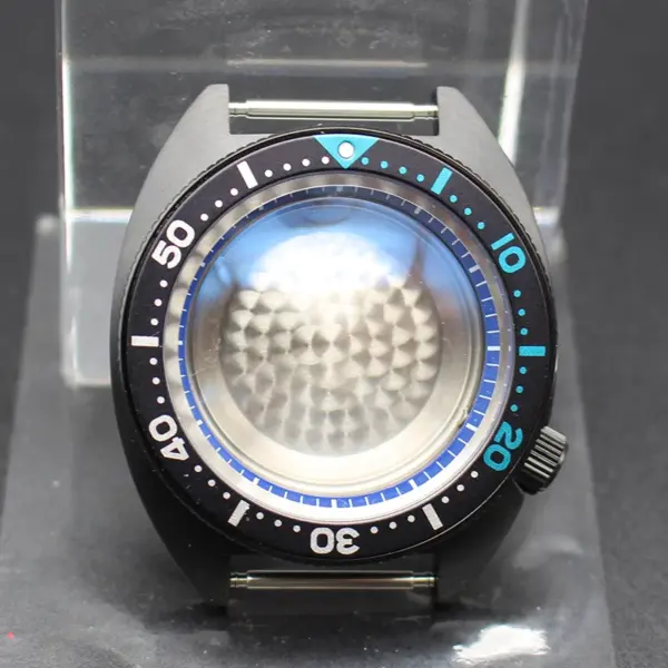 Black 41mm Men's Diving Watch Case for Seiko - Image 39