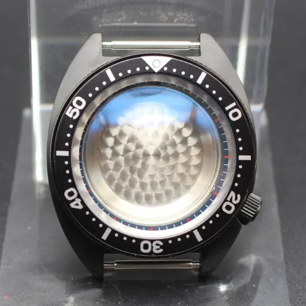 Black 41mm Men's Diving Watch Case for Seiko - Image 35