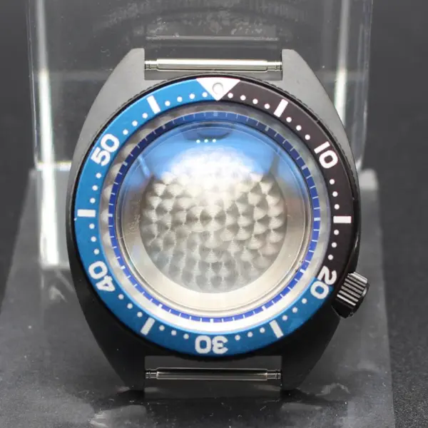 Black 41mm Men's Diving Watch Case for Seiko - Image 31