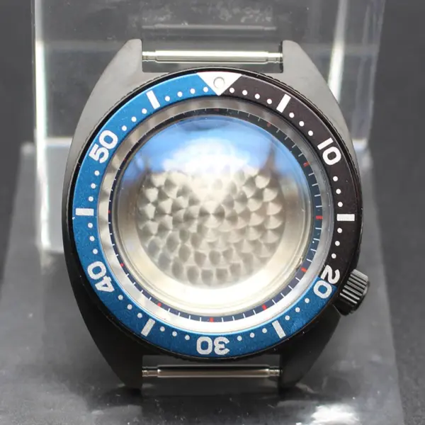 Black 41mm Men's Diving Watch Case for Seiko - Image 37