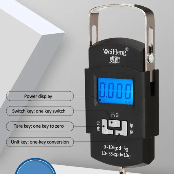 55kg USB Rechargeable Digital Hanging Scale - Image 3