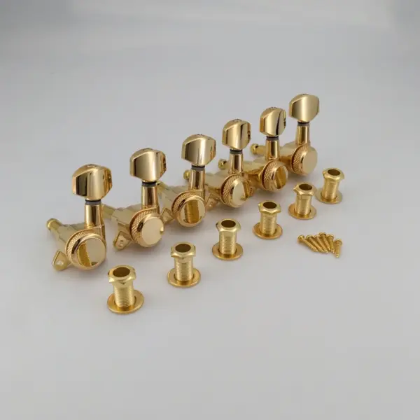 Gold Locking Guitar Tuning Pegs Left Hand Set - Image 4