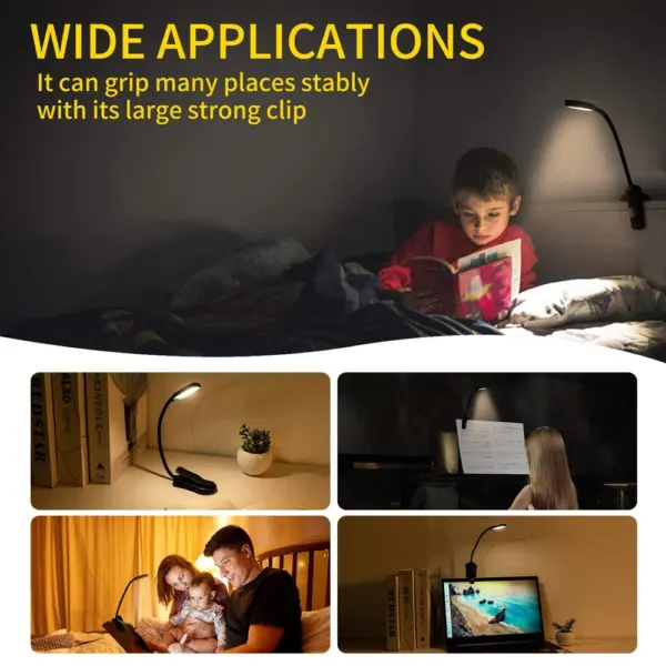 Rechargeable 7 LED Book Light with Clip - Image 6
