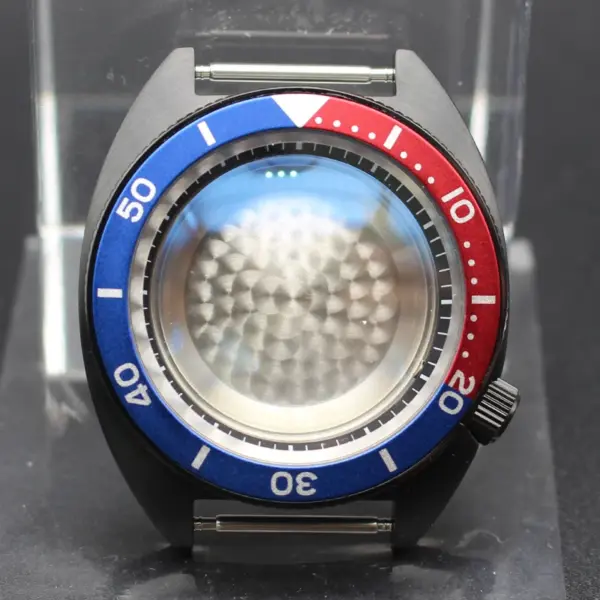 Black 41mm Men's Diving Watch Case for Seiko - Image 10