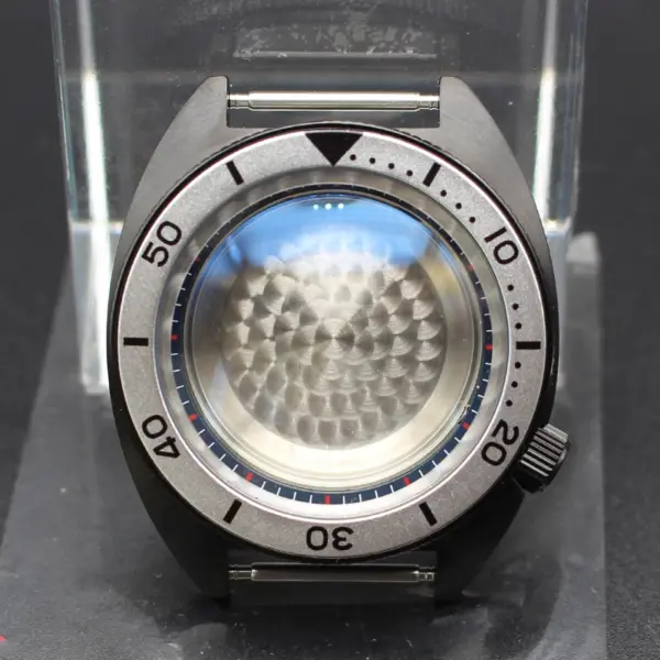 Black 41mm Men's Diving Watch Case for Seiko - Image 33