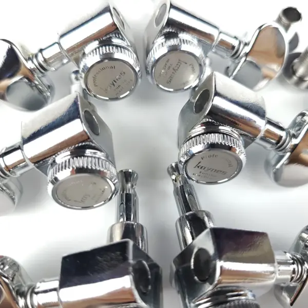Kaynes Chrome Electric Guitar Tuning Pegs Set - Image 2