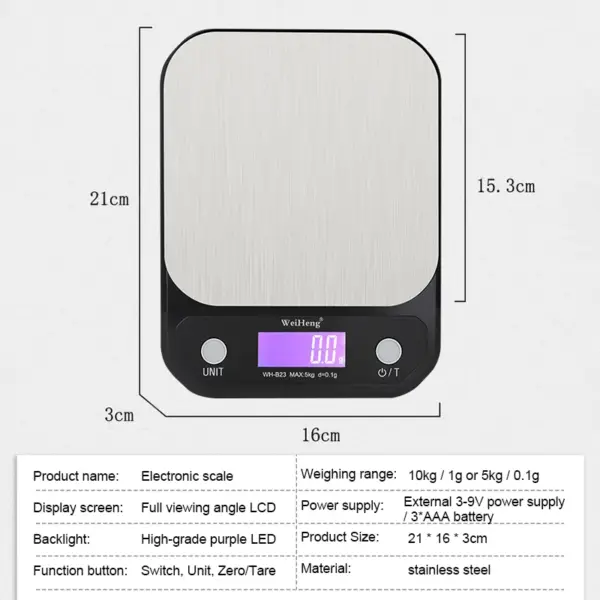 Digital Kitchen Scale 10kg High Accuracy - Image 3