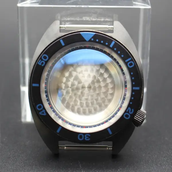 Black 41mm Men's Diving Watch Case for Seiko - Image 19