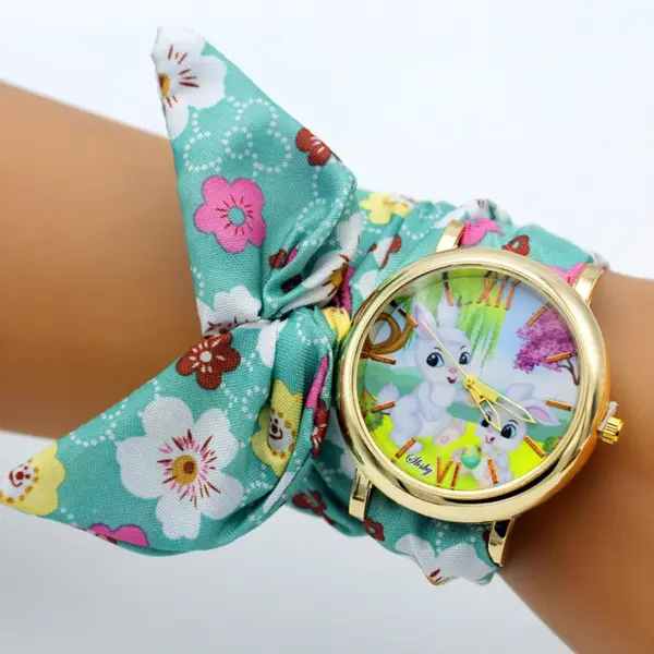Shsby Floral Fabric Strap Women's Quartz Watch - Image 15