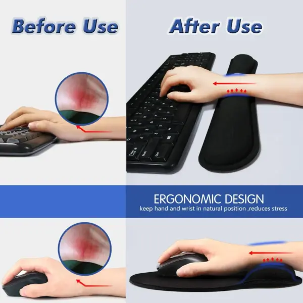 Ergonomic Mouse Pad with Wrist Rest Support - Image 3