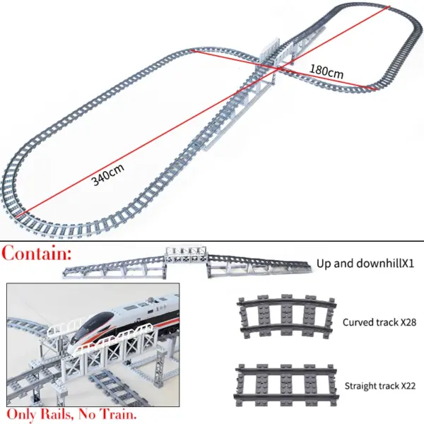 Flexible Building Block Train Tracks Set - Image 63