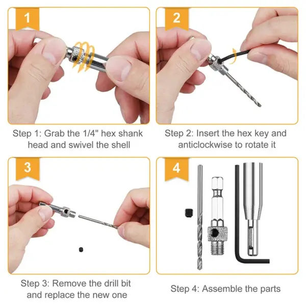 Self-Centering Hinge Drill Bit Set - Image 5